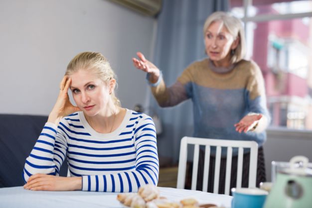 An adult child helping a demanding elderly parent can be challenging and take patience.